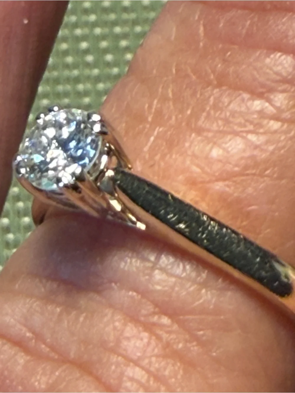 Beautiful .42 carat Classic Solitaire Diamond Ring in 14k yellow Gold